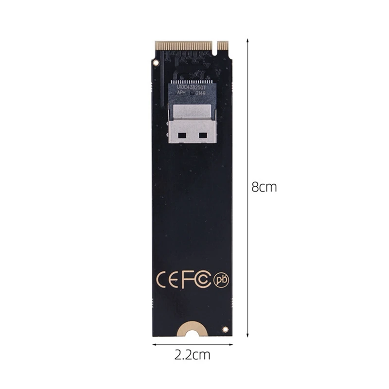 NGFF m-key NVME vers SFF-8654 adaptateur de carte SAS mince et U.2 U2 SFF-8639 NVME Pcie câble SSD 50Cm pour carte mère SSD