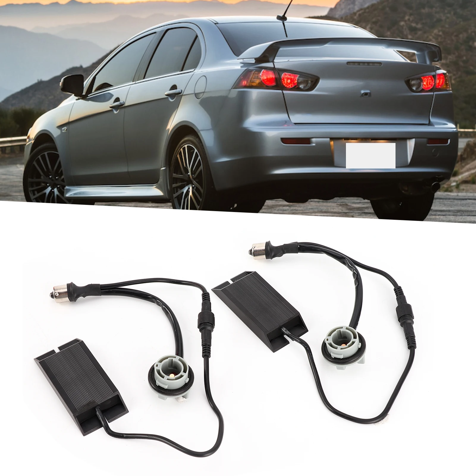 

1156 Light Split Single Resistance Decoder Anti-Flicker Error Canceler for Car Turn Signal Brake Lamp