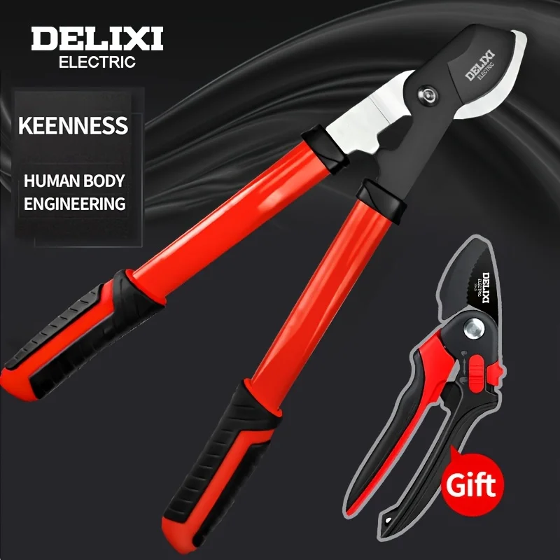 

DELIXI ELECTRIC 23-inch Manual Rough Pruning Shears, Garden Pruning Shears,Gardening Tools, Steel Blades