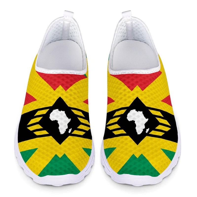 

Nursing Shoes for Women Afro American Pan African UNIA Flag Loafers Woman Slip On Flats Mesh Sneakers Summer Ladies Casual Shoes