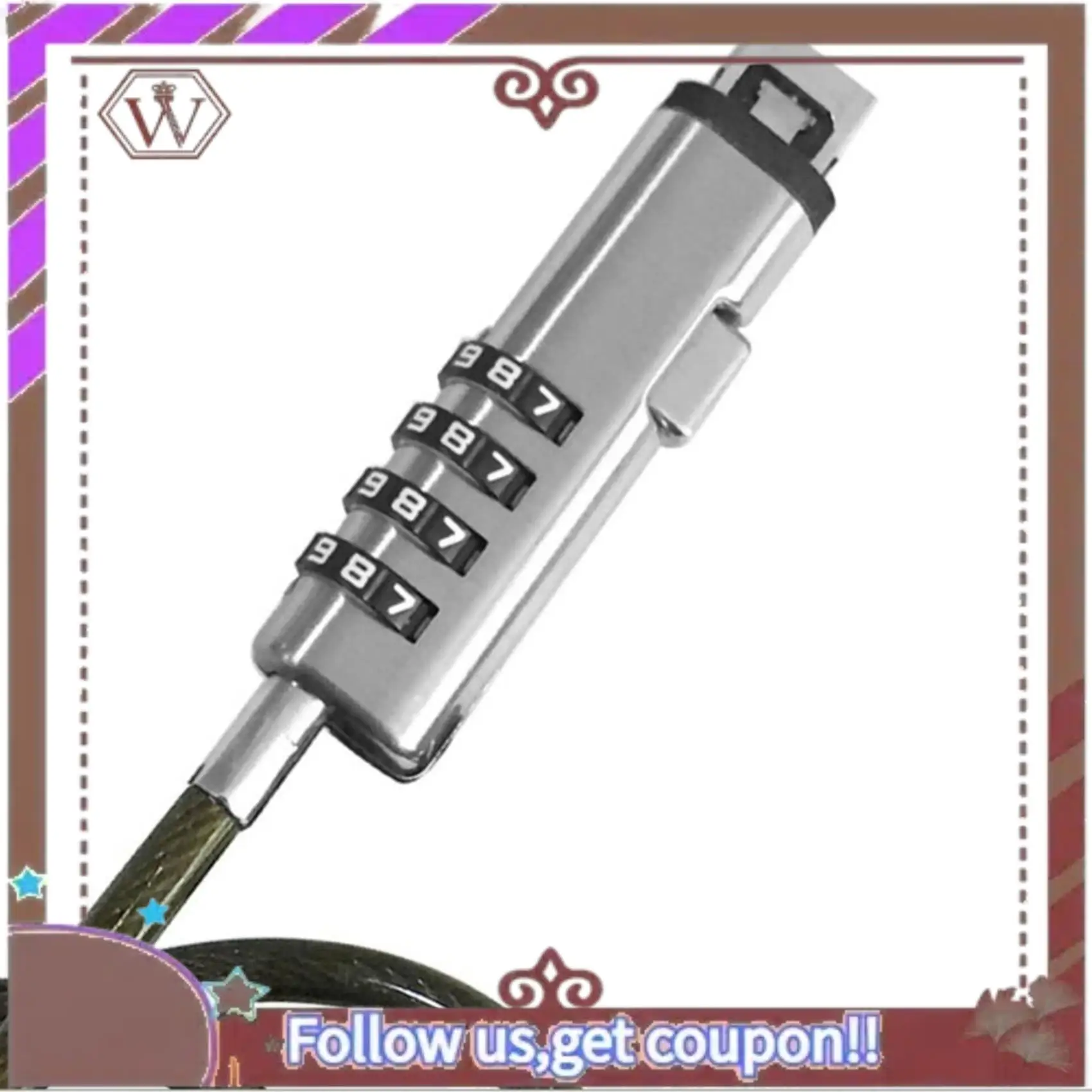 أحدث قفل عالمي رقمي 20X 4 قفل كابل أمان للكمبيوتر المحمول USB للكمبيوتر