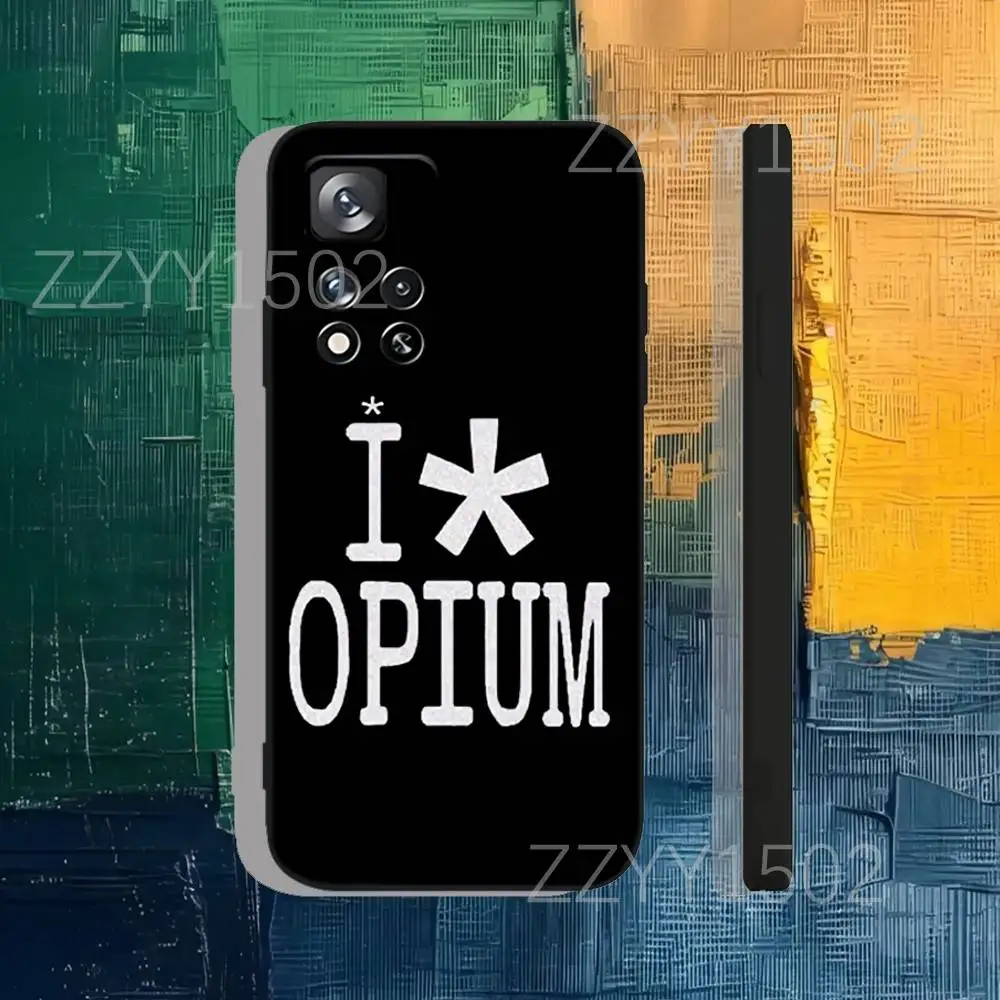 O-Opium Label Playboi Carti Phone Case For Samsung S25,S24,Ultra,S20,S30,Plus,S22,S23,Ultra,Plus,5G Black Silicone Soft