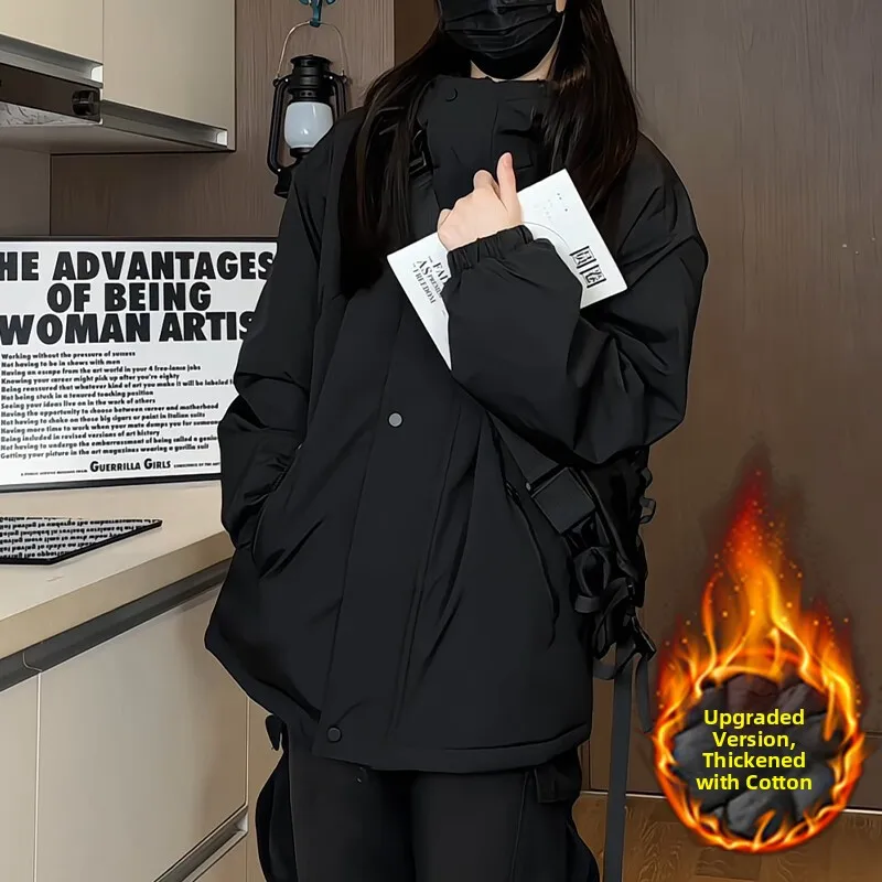 

Мужская зимняя куртка Bla Windproof Waterproof Cotton Jaet: теплая, ветрозащитная, водонепроницаемая, свободного кроя, с подкладкой из полиэстера, в стиле Cleanfit.