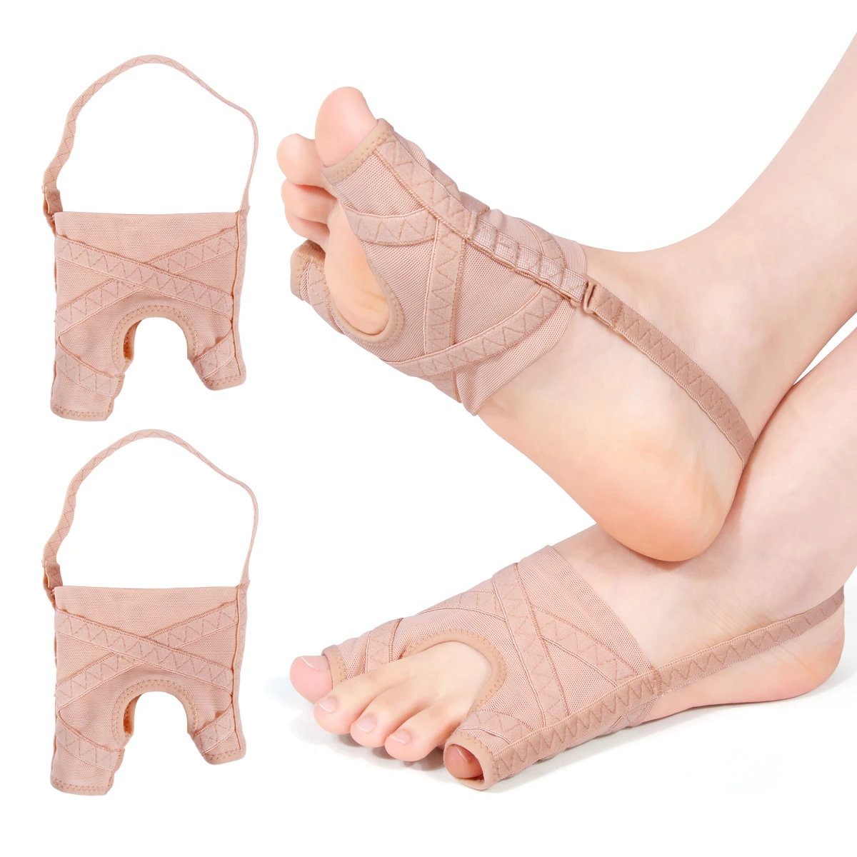 1 Paar Bunion Corrector, bequeme, atmungsaktive Entlastungshülse, Zehenglätter, Valgus Alignmen