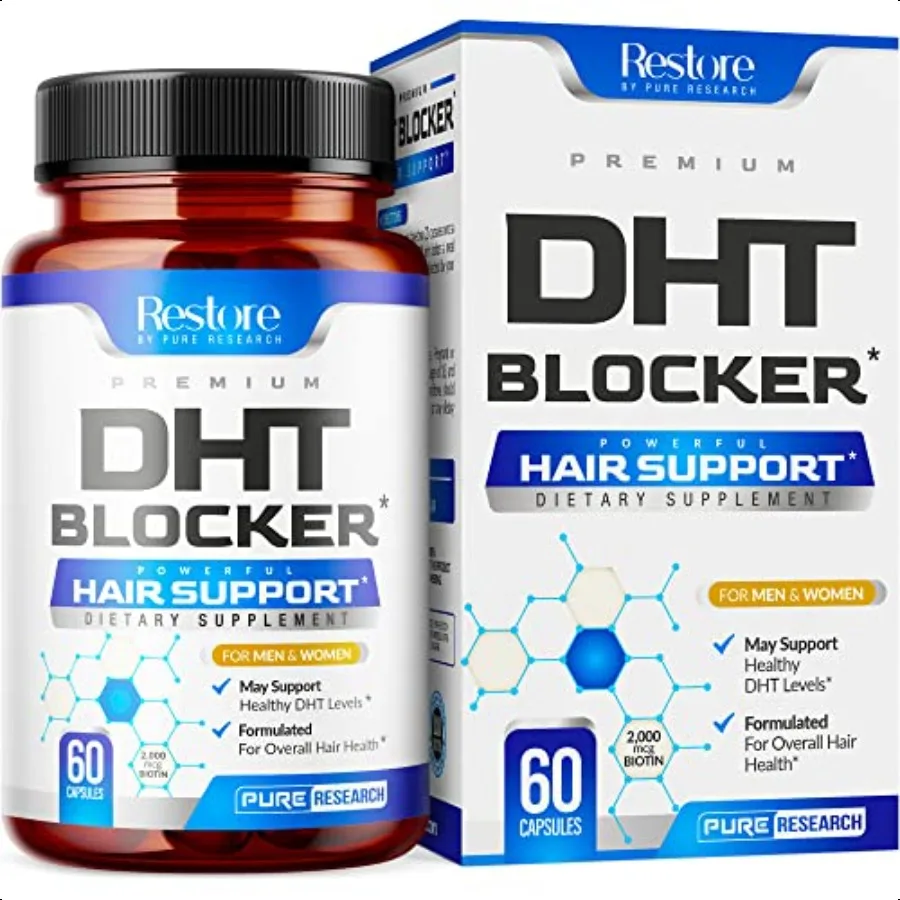 

DHT Blocker Hair Growth port plement Saw Palmetto + Hair Vitamins for Women Men ports Healthy Hair Growth Thick StrongHair May