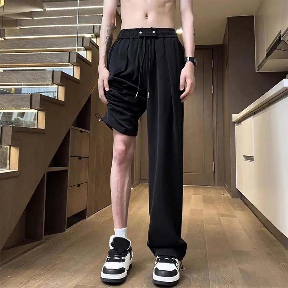 

Casual Men's Business Cotton Slim Fit Men Pants Trousers Skinny Ankle Length Street Wear Pencil Pants Pockets Daily Wear