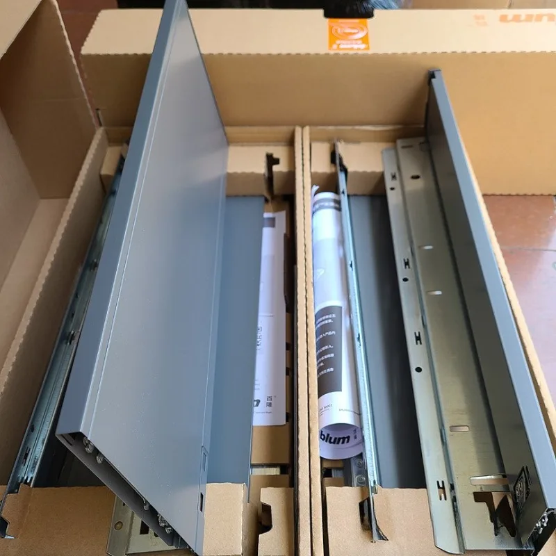 

Full pull drawer damping buffer track genuine slide rail