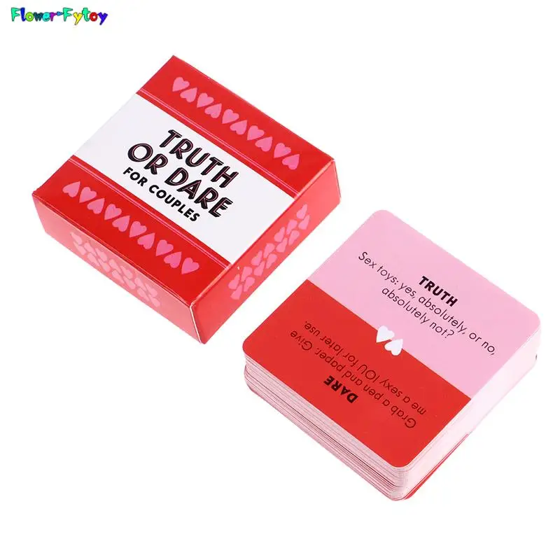 1SET Truth or Dare for Couples 51 Questions and Challenges Sexy Date Night Card Game for Couple Naughty Adult Game Drink