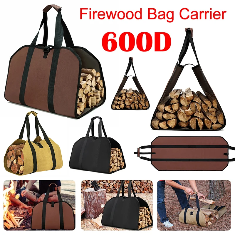 Supersized Canvas Firewood Carrier Log Highquality Carrying Bag Wood Carrier for Firewood Log Carrier Fireplace Tote Storage Bag