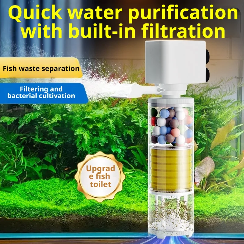 Aquarium Filter Pump Fish Tank Submersible Silent Air Oxygen Aerator Internal Water Pump Aquarium Air Pump Wave Maker 220v-240V