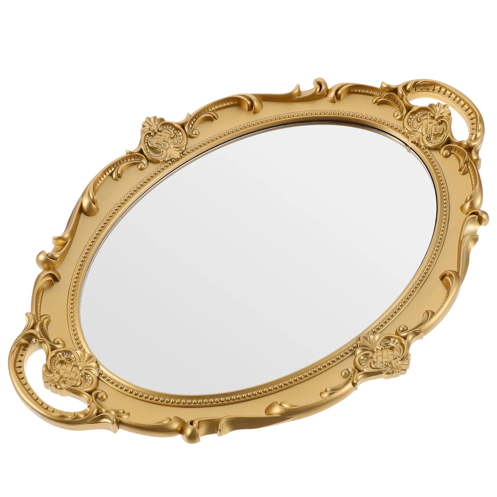 

European Style Vintage Makeup Mirror for Wall Retro Dressing Table Decorative Home Mirror Compact Standing Design Bathroom Desk