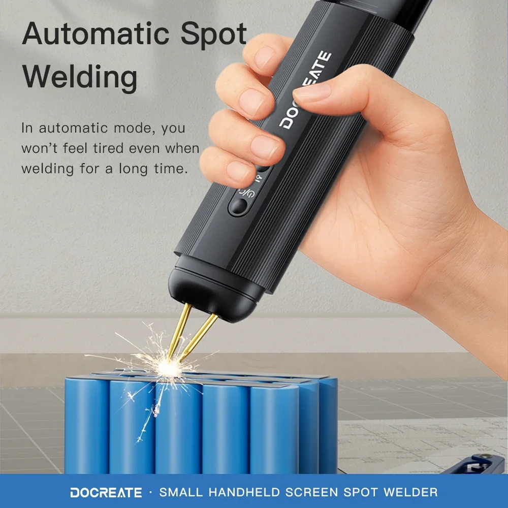 Mini Spot Welder 3360W(Max) Power 99 Gears 1.3'' Display Manual/Auto Modes Type-C Charging for Various Types of Battery Welding