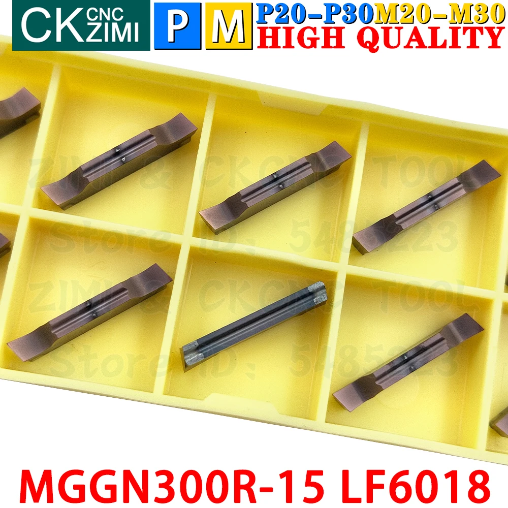 MGGN300R-15 LF6018 MGGN 300R 15 3mm Carbide Inserts Cutting grooving Inserts tools CNC Metal lathe Tools for Stainless Steel