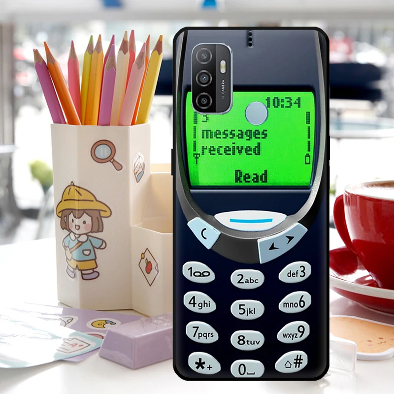 Retro Cellphone For Oppo A15 A16 A17 A18 A94 A74 A54 A38 A58 A78 A98 A40 A60 A80 A76 A96 A57 A77 A5 Pro Case