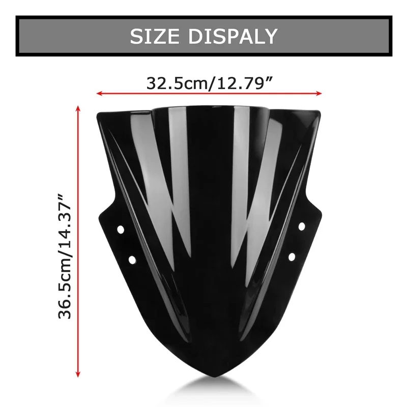 Windscreen Windshield Fairing Double Bubble Wind Deflector Screen Accessories For Kawasaki Ninja 300 EX300R EX300 2013-2017