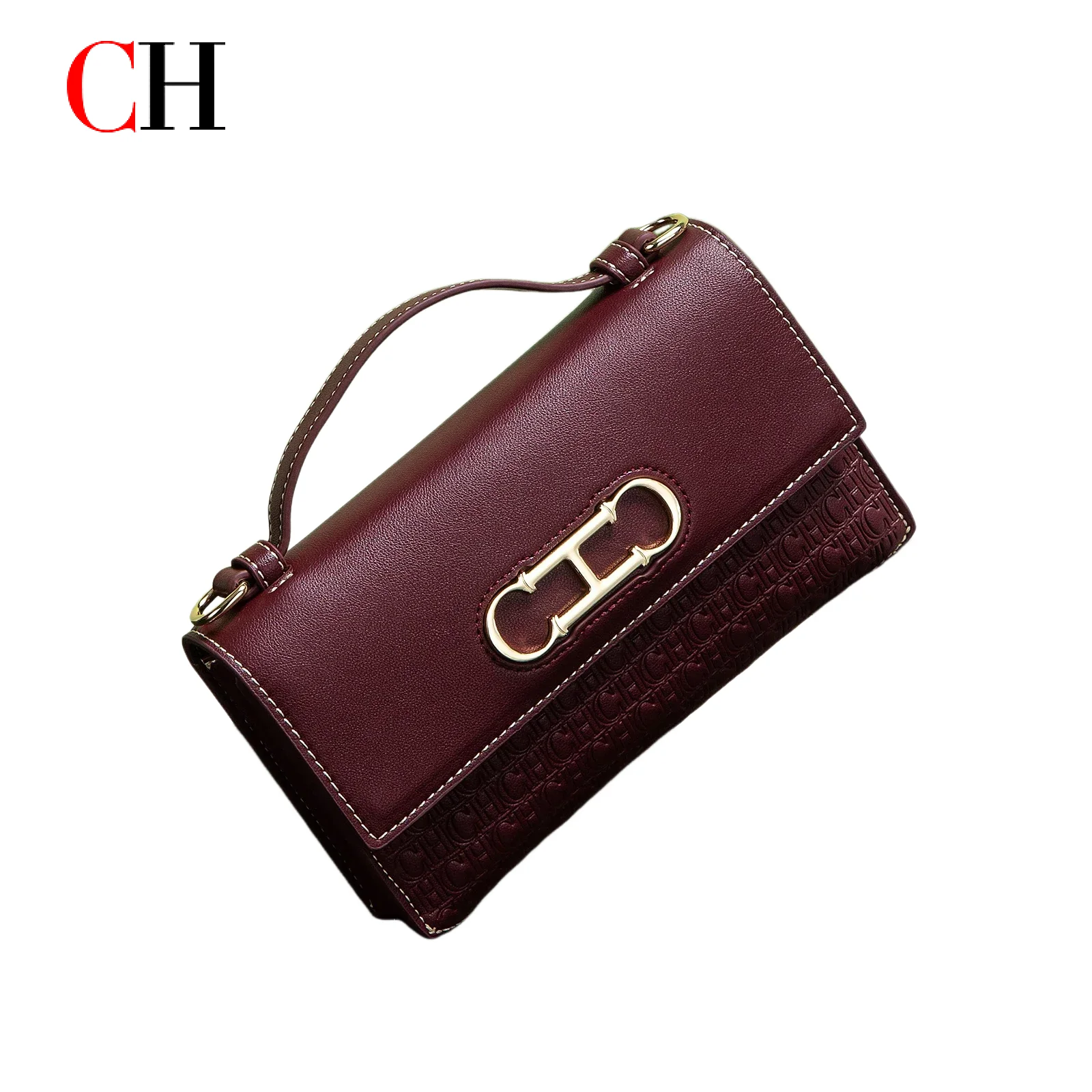 CH Crossbody Bag Brand Women's Bag Letter Print Leather Compact Elegant Handbag Tote Bag Exquisite Fashion Women's Bag