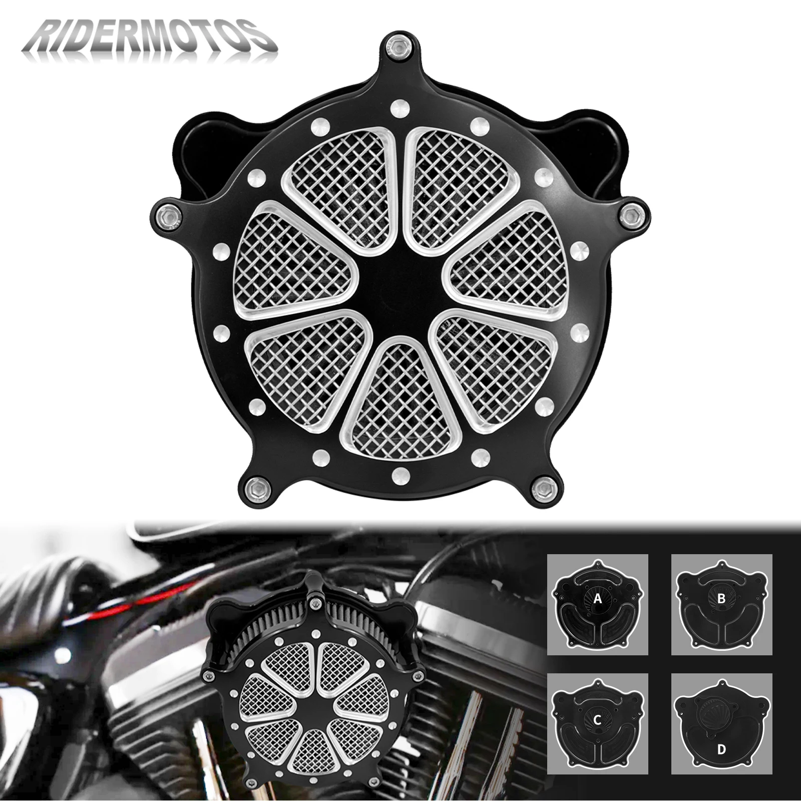 

Air Intake Filter Element Motorcycle Cleaner Filter Gray For Harley Touring Road Glide FLTRX Dyna Softail FLSTF Sportster XL883