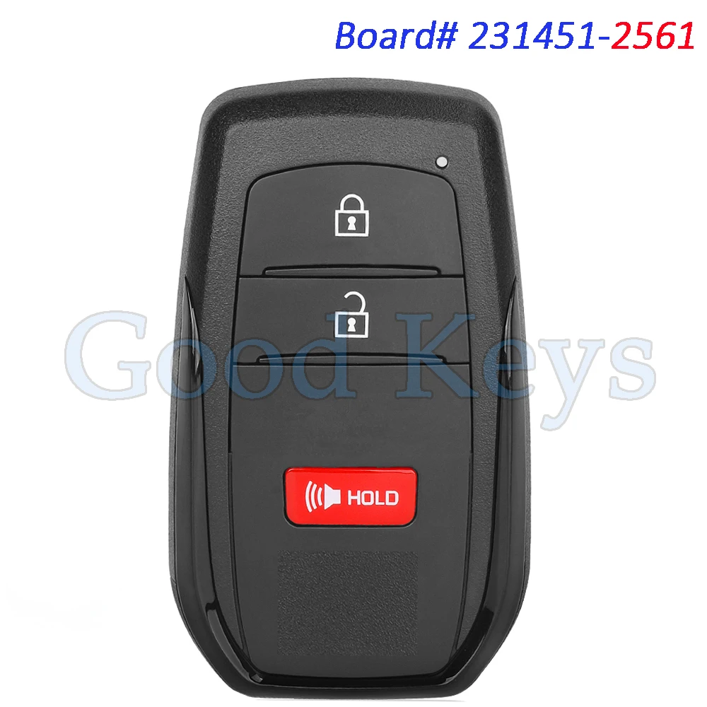 

KEYECU 231451-2561 for Toyota GR Corolla Cross 2022 2023 2024 2025 Smart Keyless Prox Remote Key Fob HYQ14FBW 314.3MHz 3 Buttons