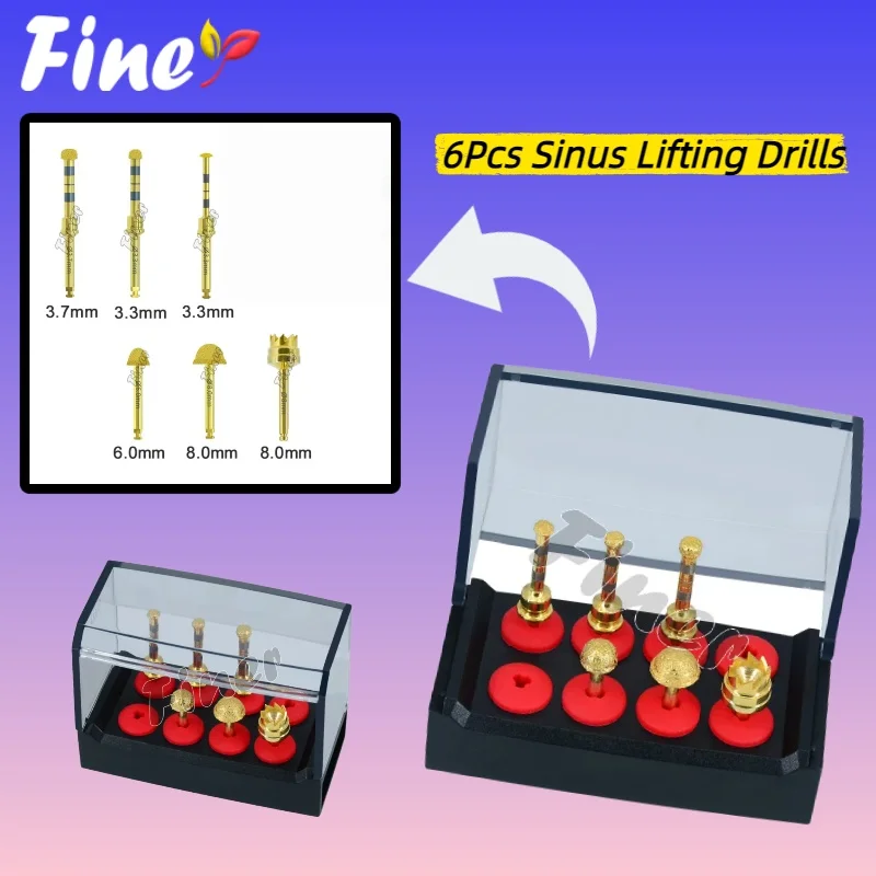 

Finer Dental Sinus Lifting Kit Lateral Approach Reamer Kit Implant Drills Membrane Diamond Coated Bur Drills Sinus Lift Kit