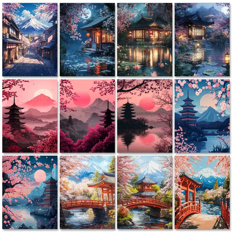 RUOPOTY рамка для рисования по номерам для взрослых стартовые наборы пейзаж Diy подарочная краска с номерами для домашнего декора RUOPOTY рамка для рисования по номерам для взрослых стартовые наборы пейзаж Diy подарочная краска с номерами для домашнего декора