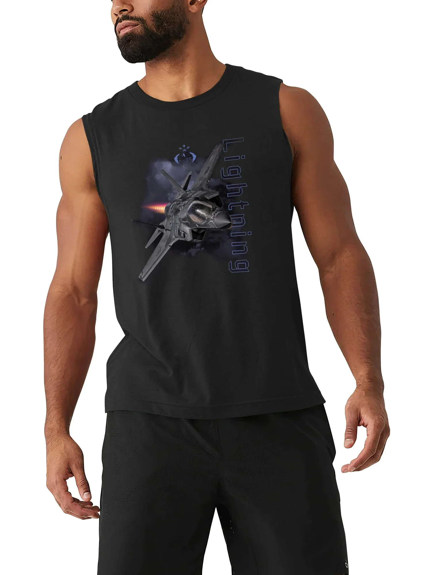 F-35 Lightning II Stealth Joint Strike Fighter Tanktop 100% Cotton O-Neck Summer Casual Mens Vest Sleeveless T-shirt Streetwear