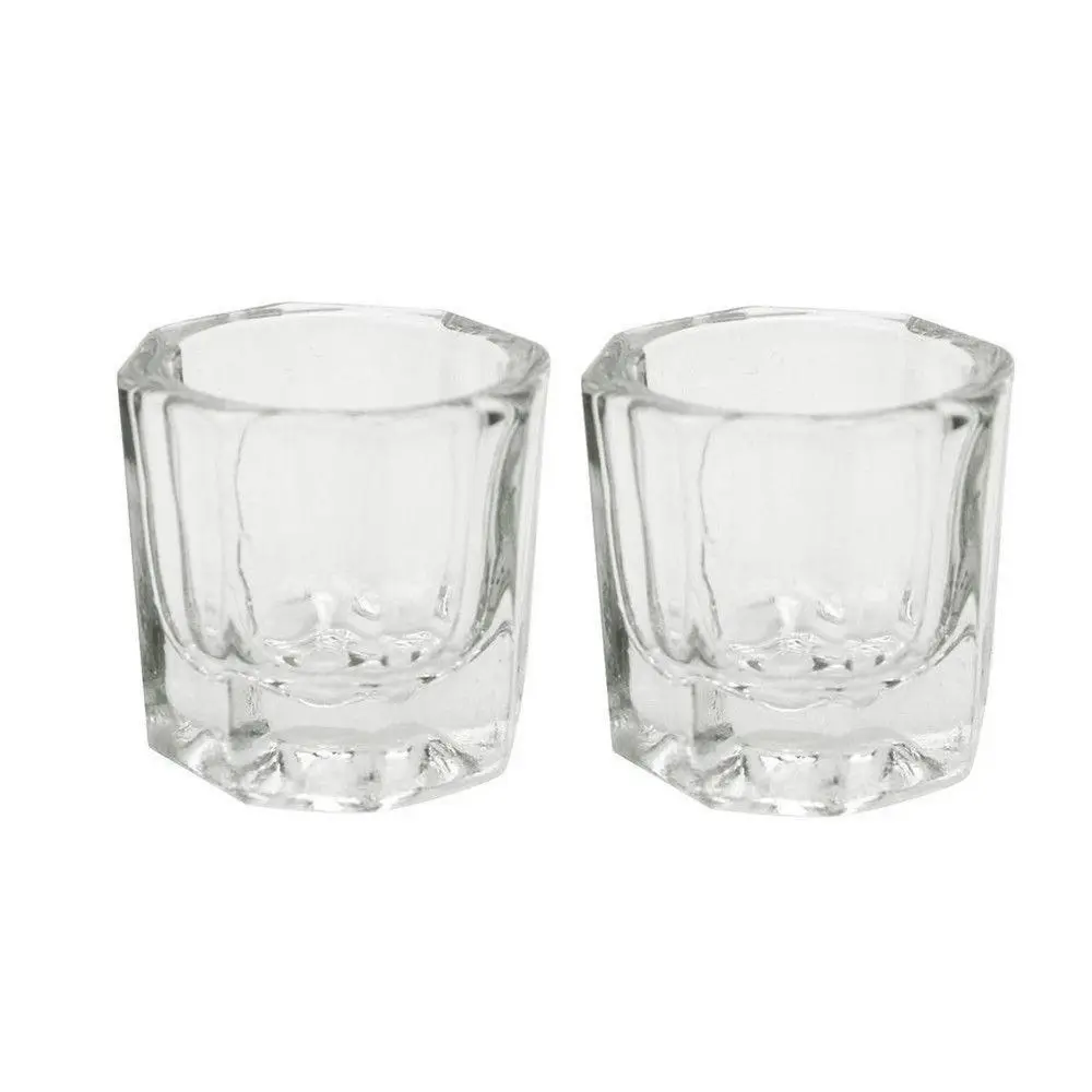 Mini ciotola per polvere acrilica trasparente, tazza per liquido, piatto Dappen acrilico, tazza di vetro di cristallo, strumenti per nail art