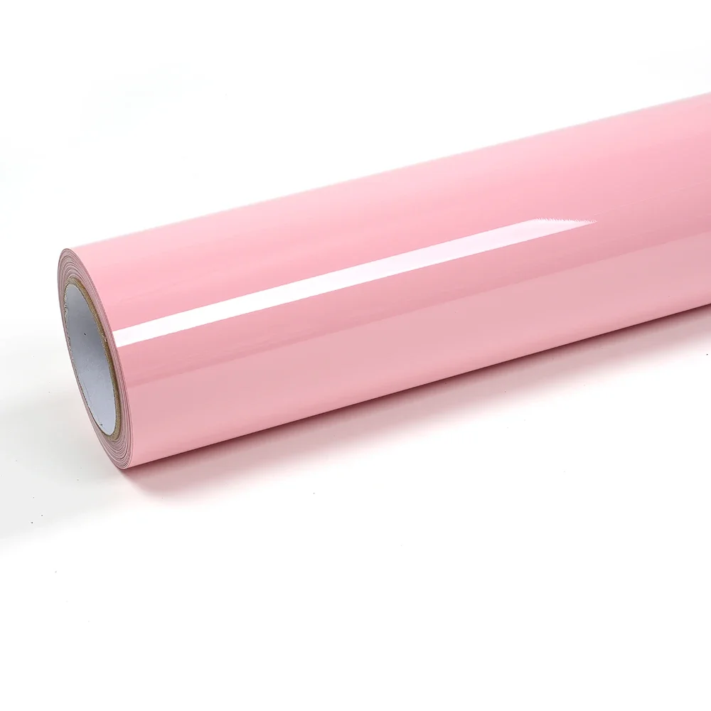 2025 Fabriek Aangepaste Auto Inpakfolie PET Liner 55ft Volledige Roll Voertuig Wikkelen Super Gloss Rouge Poeder Auto Vinyl Wrap Film