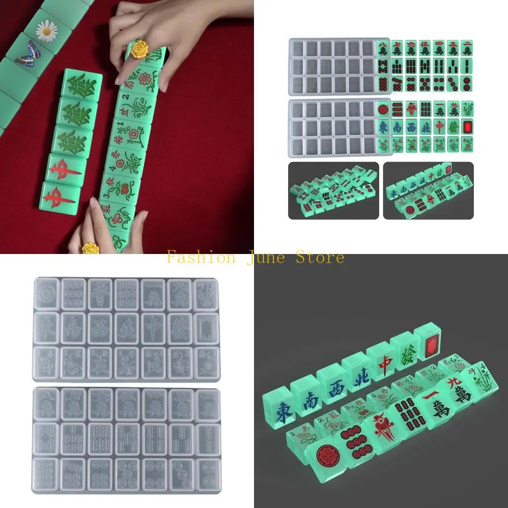 

N5KA китайский маджонг плитка УФ-кристаллическая форма для эпоксидной смолы «сделай сам» 21 полость форма для домино