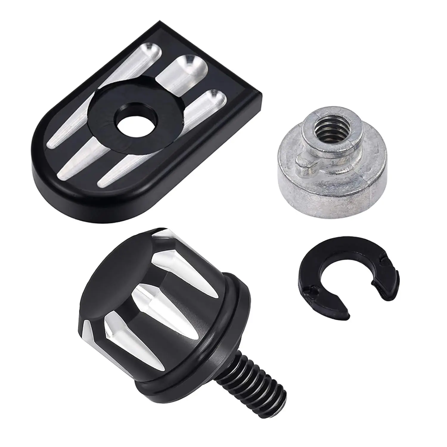 New Motorcycle Rear Fender Seat Bolt Screw Nut Tab Cover For Harley All Models Rear Fender Seat Mounting 1996-UP