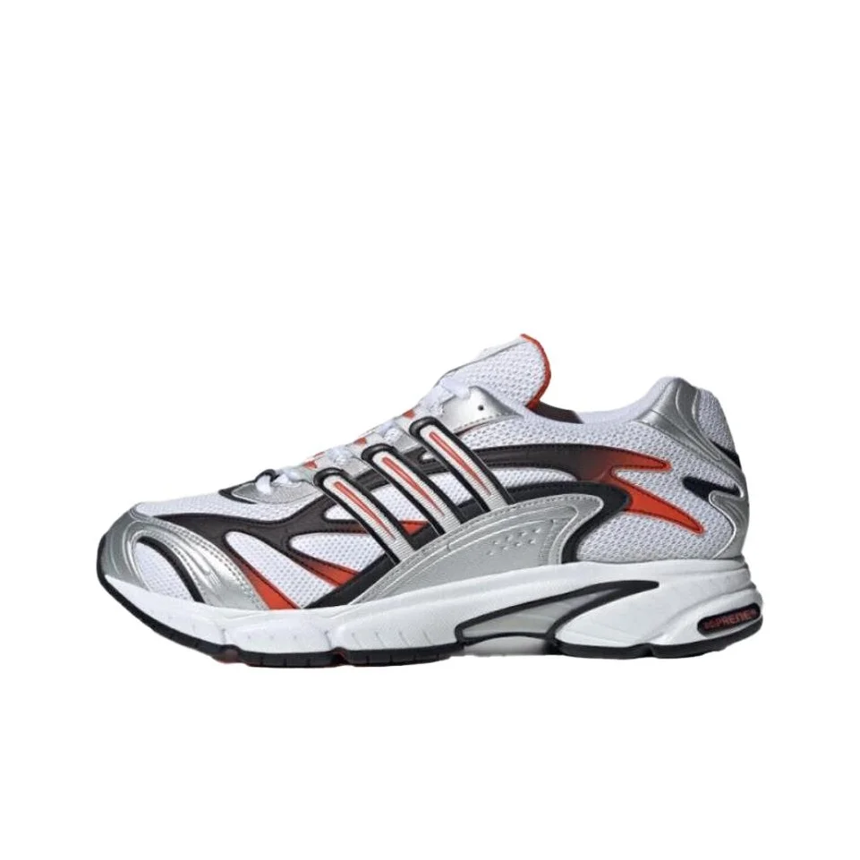 

Adidas Temper Run 2.0 Slip Resistant Abrasion Resistant Low top Running Shoes Men's White Black Orange JI4642