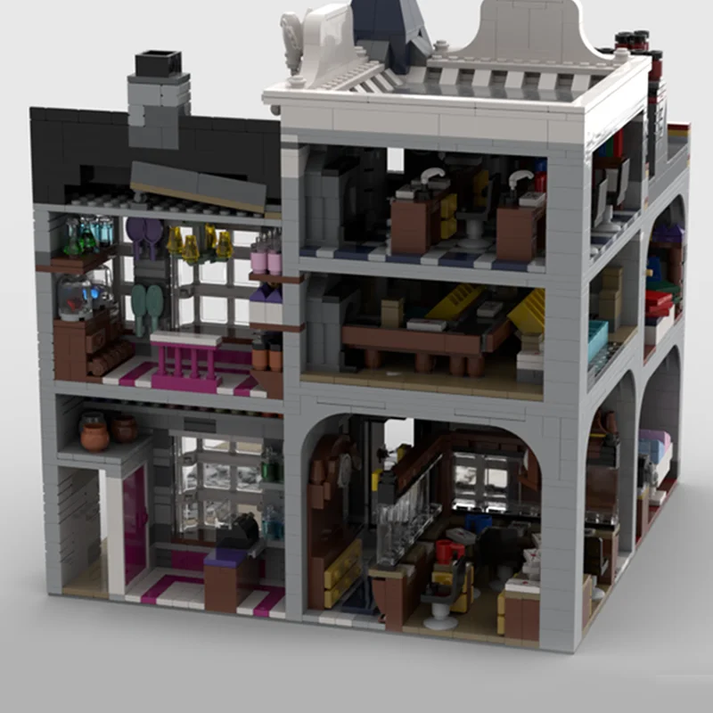 3304pcs MOC Owl Post Diagon Alley Harry Model Building Blocks Assemble Birthday Art Craft Creative Display 3D Brick Education