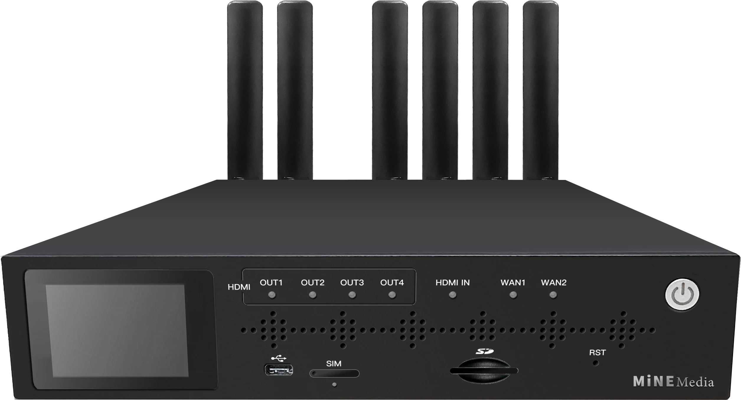 Mine Media A318H 4K 5G Bonding Decoder Support Frame Synchronization Multiple Streaming Protocol Split-screen Mode