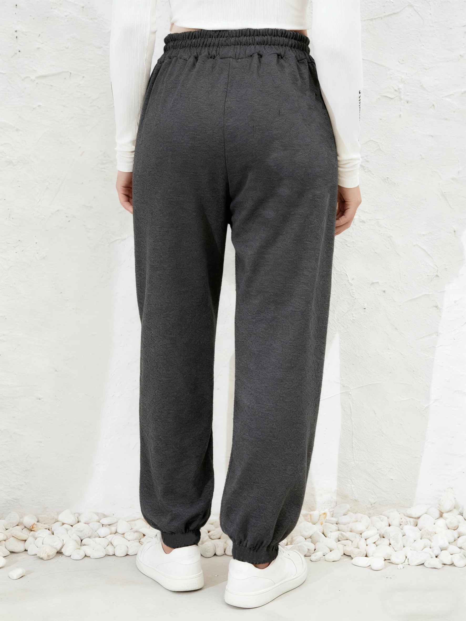 1986 Los Angeles Impresso Sweatpants Mulheres Bolso Calças Esportivas All-Match Confortável Cintura Elástica Calças Moda Mulher Roupas