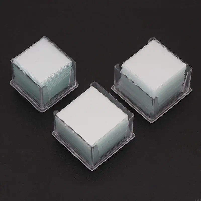 Y51B Square Microscope Cover Glass Set Blank Coverslip Slide Lab Supplies School Education Lab