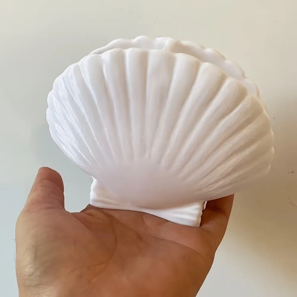 3D Seashell Shell Toothbrush Holder Coastal Style Aesthetic Toothpaste Toothbrush Stand Plastic Beach Theme Pen Holder