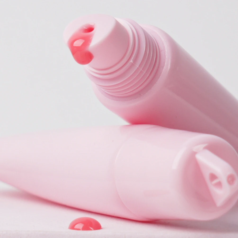 12.5g Tinted Lip Oil Custom Logo Vegan Reduce Lines Anti-wrinkle Moisturizing Hydrating Makeup Pink Lid with Hole for Hanging