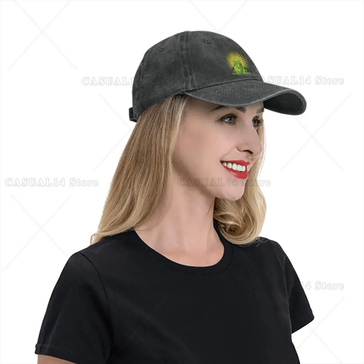 Boné de beisebol sapo boom para homens e mulheres, proteção viseira, chapéus snapback, tamanho único