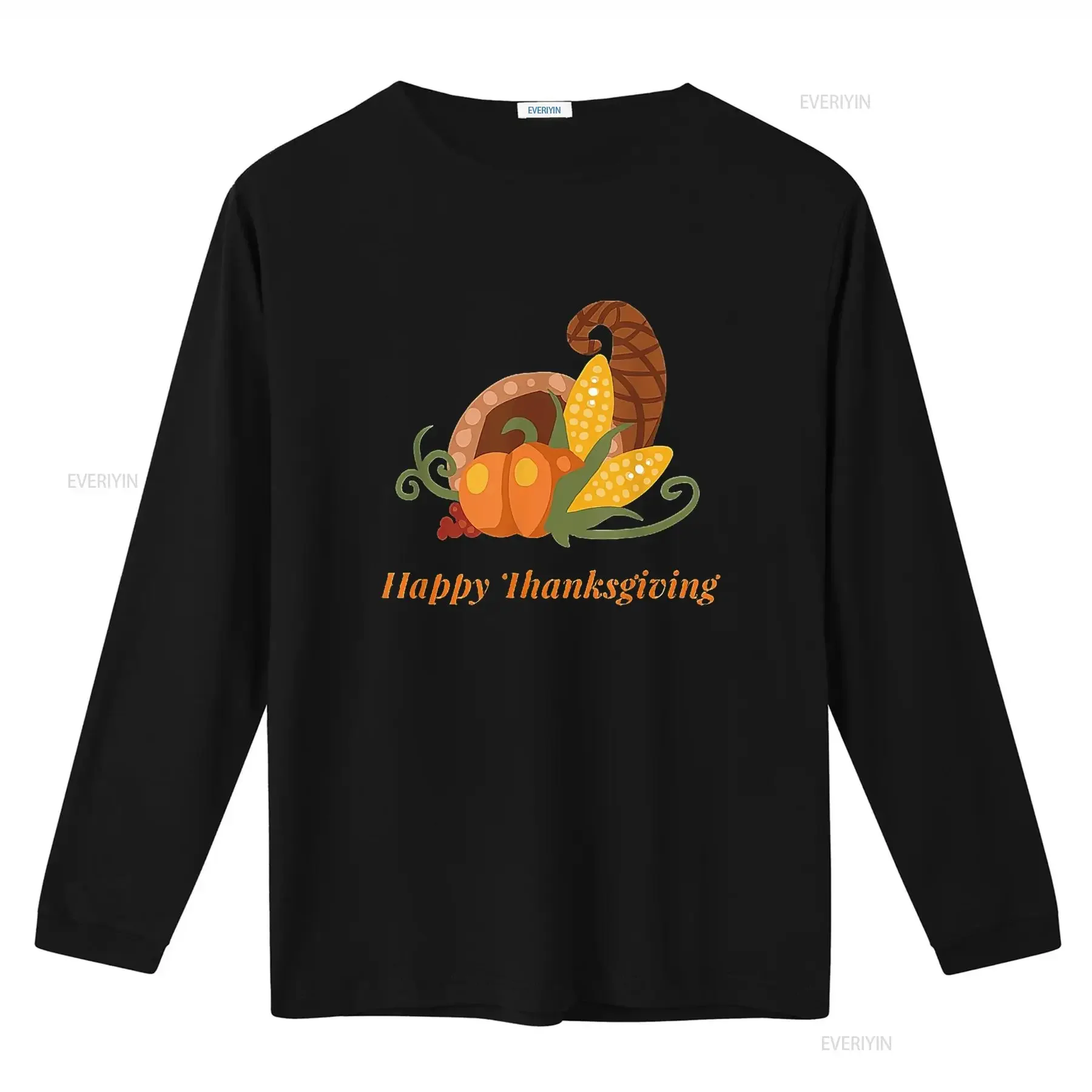 Drôle joyeux Thanksgiving t-shirt pour femmes garçons filles noir vintage lavé streetwear vêtements de créateur étiré décontracté