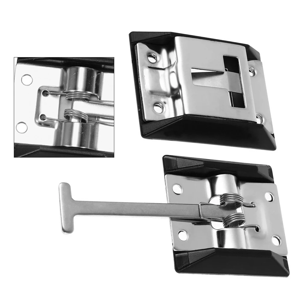 304 Stainless Steel RV T-shaped Door Stop Heavy-Duty Metal Door Lock Door Clamp For RV Camping Camper
