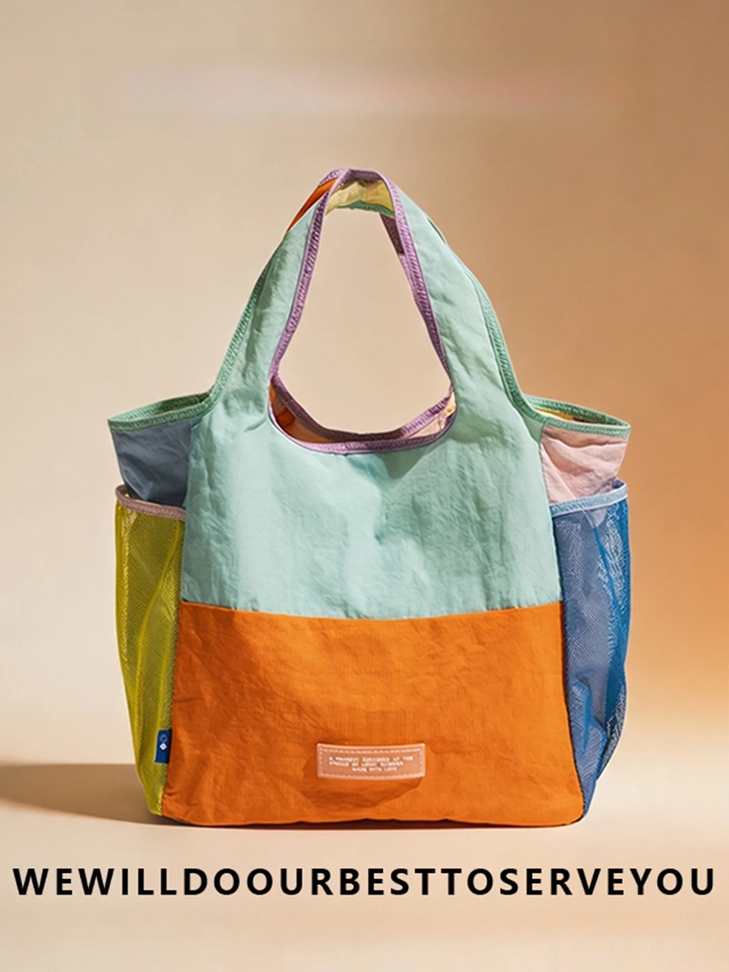 Dopamine Boosting Tote Bag Crossbody Fitness Travel Bag Single Shoulder Nylon Korean Style Leisure Travel Bag for Youth