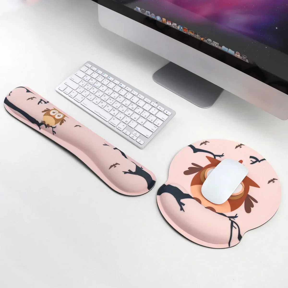 Imagem -03 - Mouse Pad Ergonômico com Base de pu Teclado Wrist Rest Support Pad Almofada para Jogos Alívio da Dor Comfort Wrist Rest Pad Antiderrapante