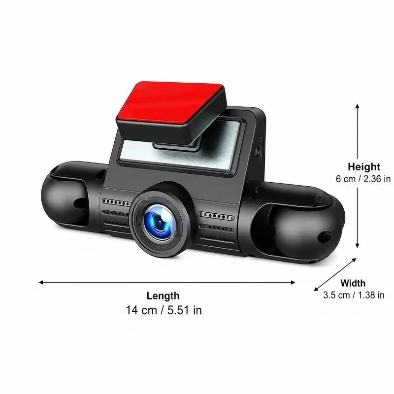 3/4‑Channel Dash Cam, 150° Ultra Wide‑Angle Lens, Simultaneous 1080P Front + 720P Side & Rear Recording, G‑Sensor Collision Lock, Loop Recording, 24‑Hour Parking Surveillance for Full‑Vehicle Protection