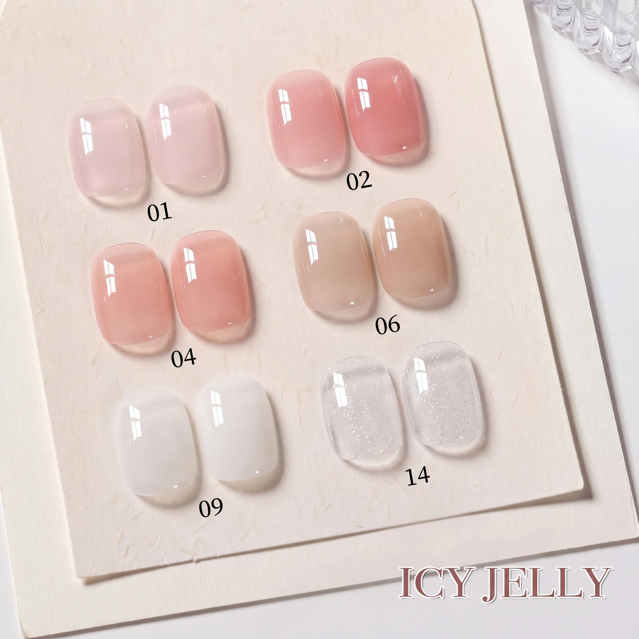 Hassleless 6Pcs Nude Translucent Nail Polish Gel Set, Ice Translucent Nude Skin Color Removable Uv Nail Polish Gel, Base Coat Nude Gel, Gentle No-Makeup Manicure DIY