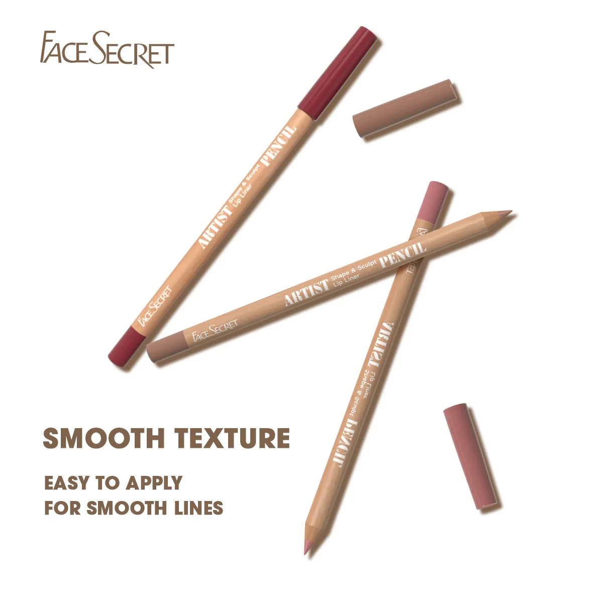 Face Secret 3 ชิ้น Long-Lasting Velvet Lip Liner Matte ลิปสติกกันน้ํา Perfect Gift สําหรับวันคริสต์มาส, Lip Liner Set
