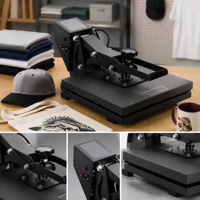 Presse à chaud 38x38 cm pour sublimation, transfert DIY sur T-shirt