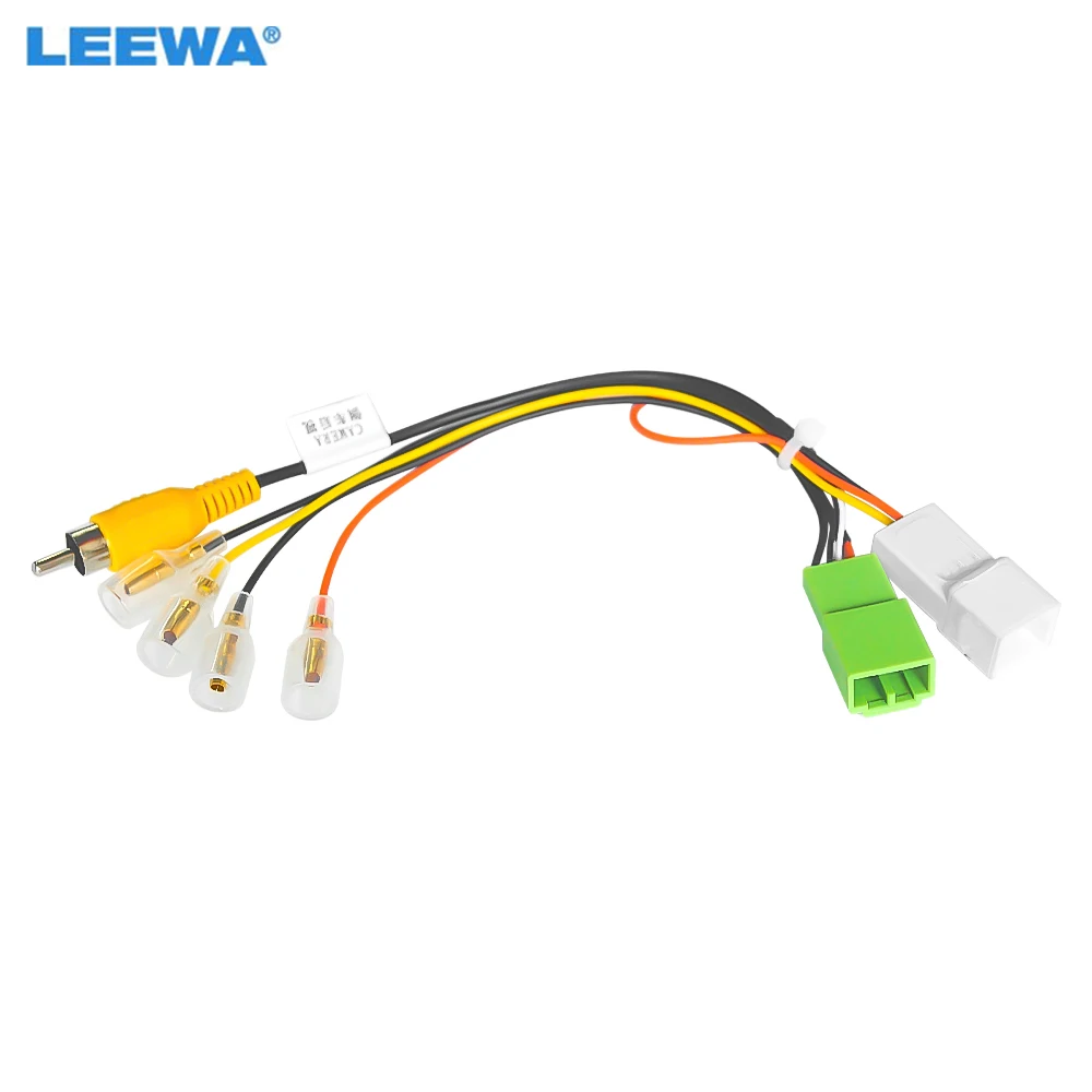 

LEEWA Car Parking Rear Camera Video Plug Converter RCA Cable For Isuzu D-Max (12-20) 8Pins Parking Reverse Wire Adapter