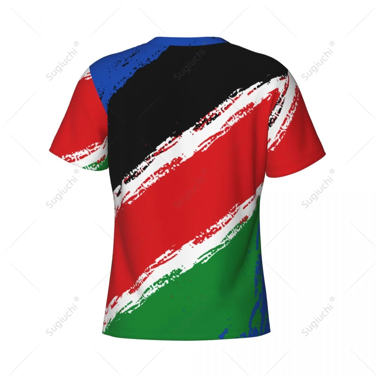 Custom Name Nunber South Sudan Flag Color Men Tight Sports T-shirt Women Tees jersey For Soccer Football Fans