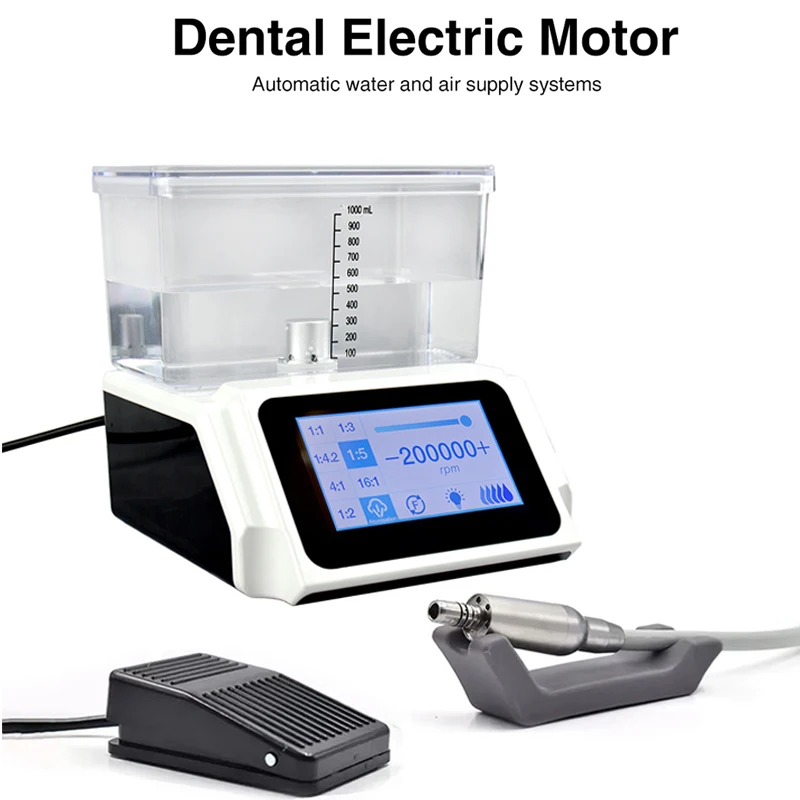 2 Jahre Garantie Dental-Elektromotor mit 4,5-Zoll-LCD-Großbildschirm, unabhängige Wasserversorgungsgeschwindigkeit 2000–40000 U/min