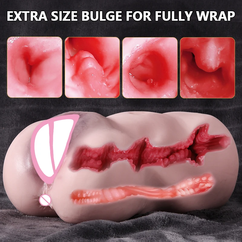 3D Silicone Realistic Vagina Mouth Male Masturbator Vaginal For Men Sexy Toys Pocket Pussy BlowJob Toys For 18+ Adults Sex Goods