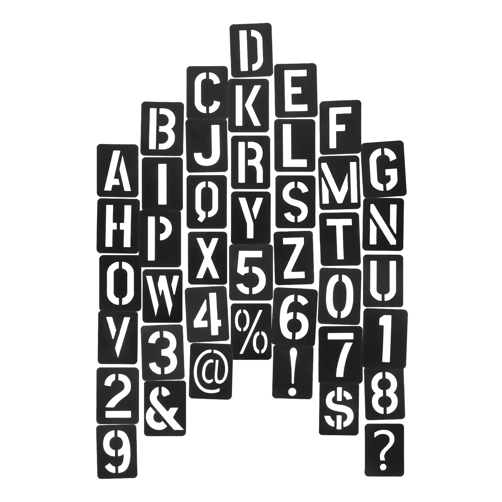 42Pcs Hollow Letter and Number Stencil Templates Reusable Crafting Painting Stencils for Walls Furniture Home Decor Spray Art